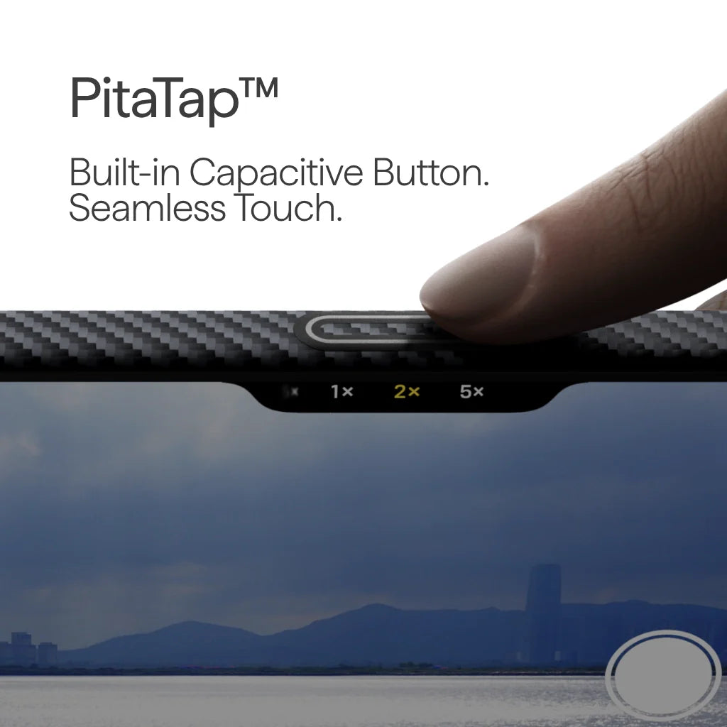 iPhone 17 Series Edge Case 600D Black/Grey (Twill) (PitaTap™)