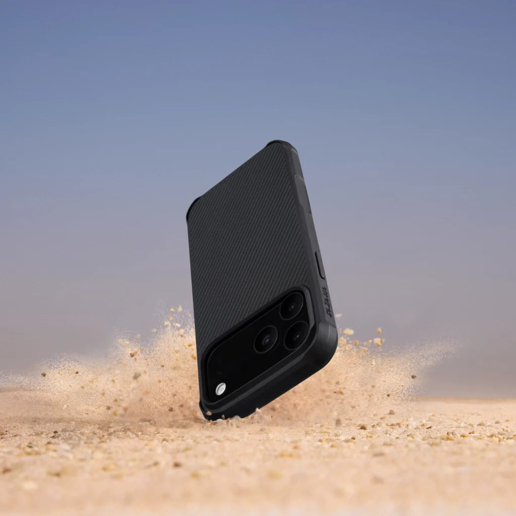 iPhone 17 Series Aramid ProGuard Case 600D Black/Grey (Twill)