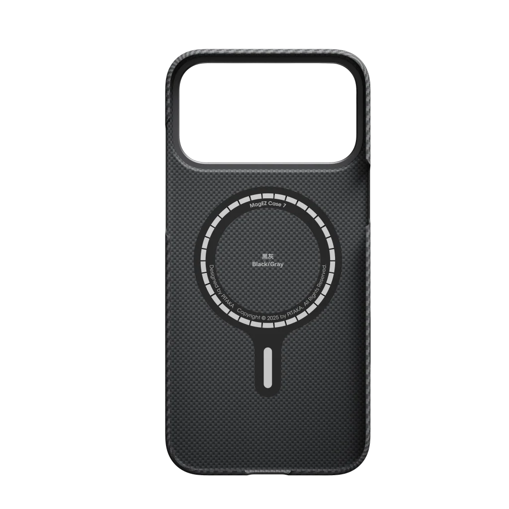 iPhone 17 Series Edge Case 600D Black/Grey (Twill) (PitaTap™)