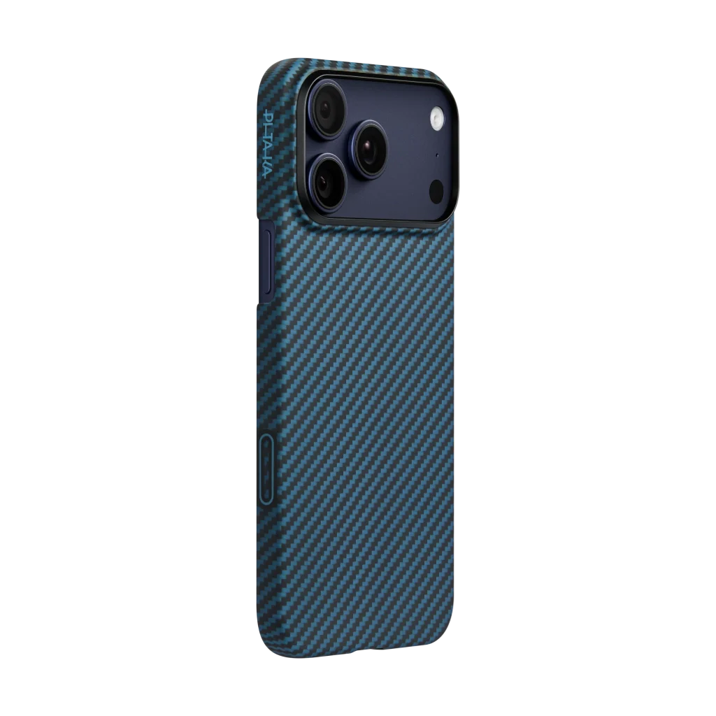 iPhone 17 Series Ultra Slim Case 1500D Black/Blue (Twill) (PitaTap™)