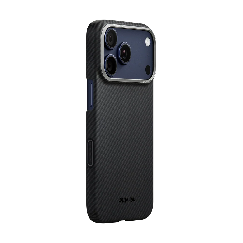 iPhone 17 Series Edge Case 600D Black/Grey (Twill) (PitaTap™)