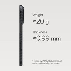 iPhone 17 Series Ultra Slim Case 600D Black/Grey (Twill) (PitaTap™)