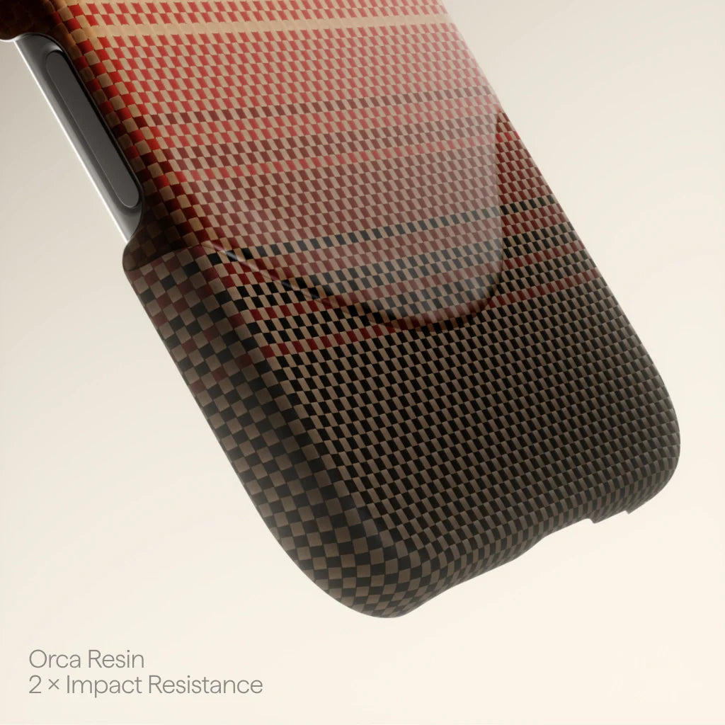 iPhone 17 Series Aramid UltraGuard Case Moment · Sunset