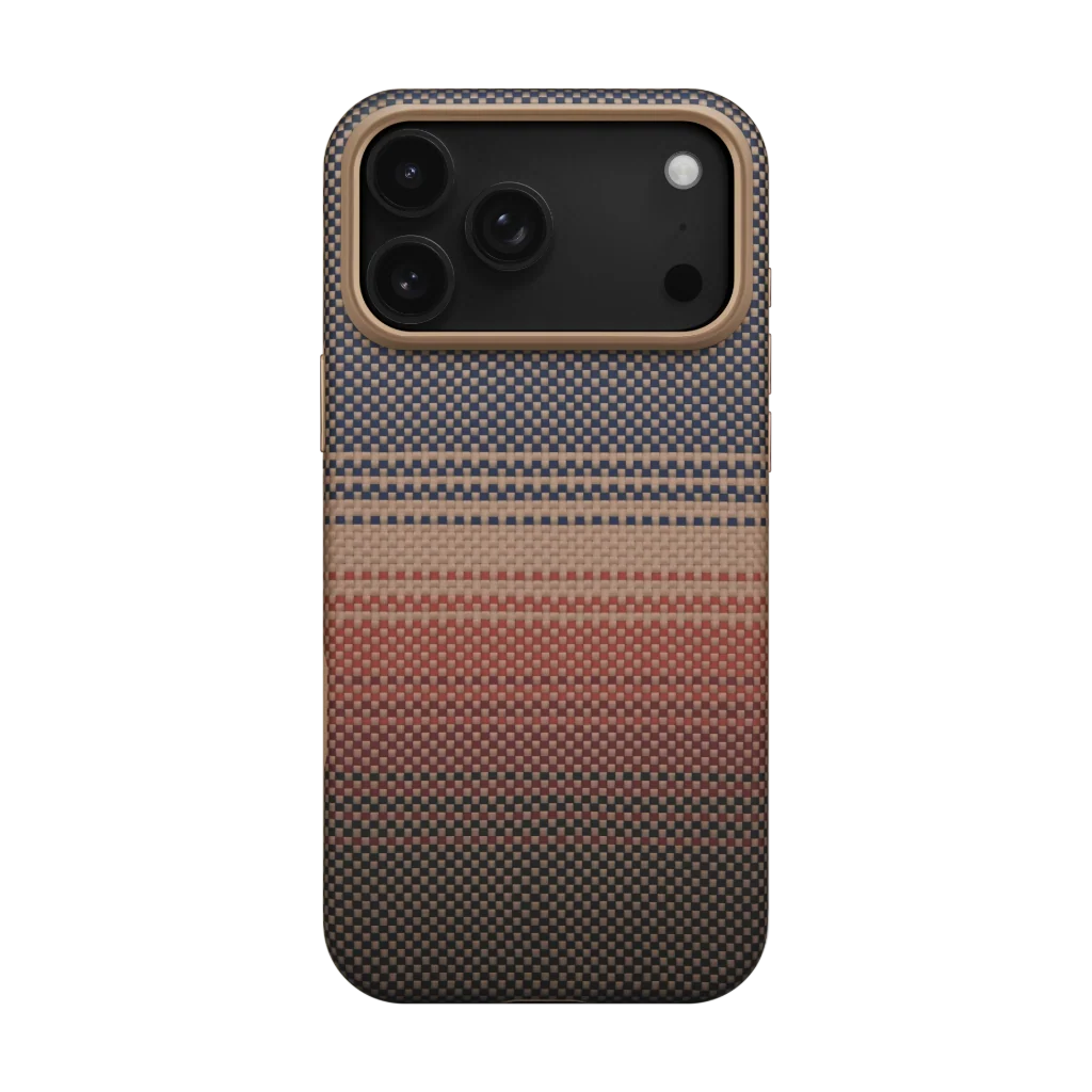 iPhone 17 Series Aramid UltraGuard Case Moment · Sunset