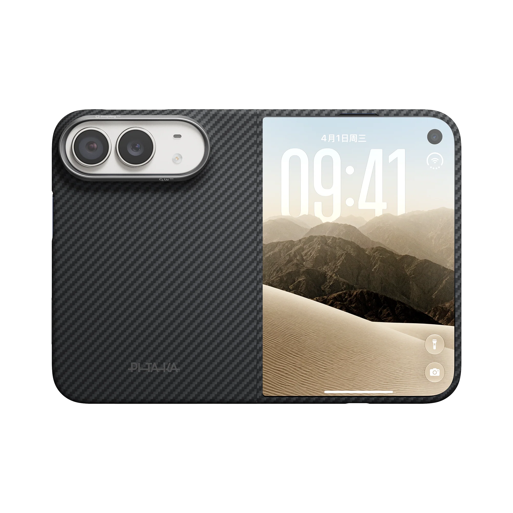 Edge Case for iPhone Duo - 600D Black/Grey (Twill) (PitaTap™)