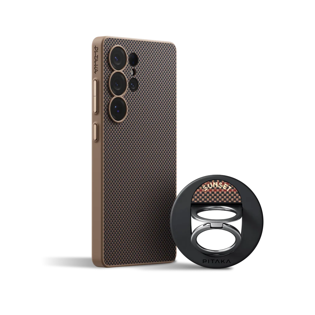 PinButton Case for Samsung Galaxy S25 Ultra - Black / Gold