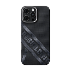 Re-TROS Collaborative Case MagEZ Tactile Woven Case 5 for iPhone 16 Series - Black