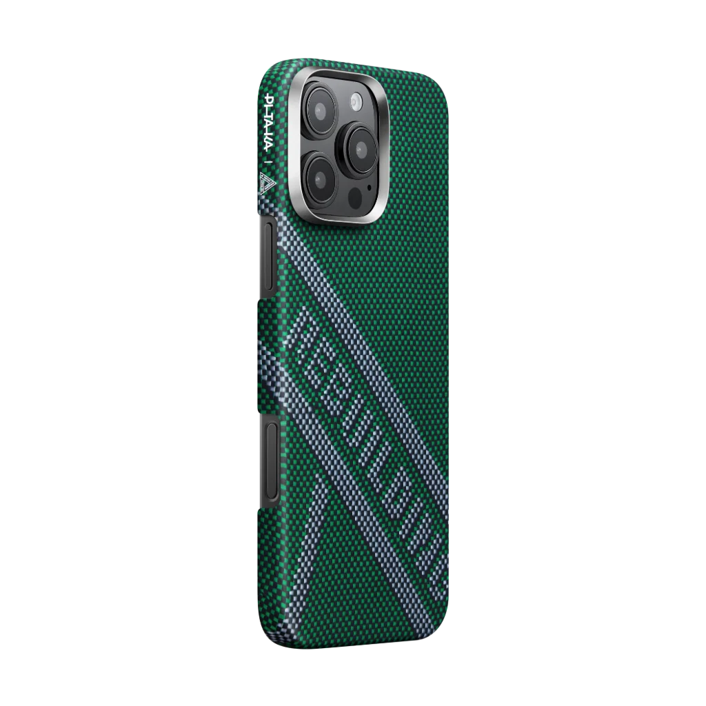 Re-TROS Collaborative Case MagEZ Tactile Woven Case 5 for iPhone 16 Series - Green