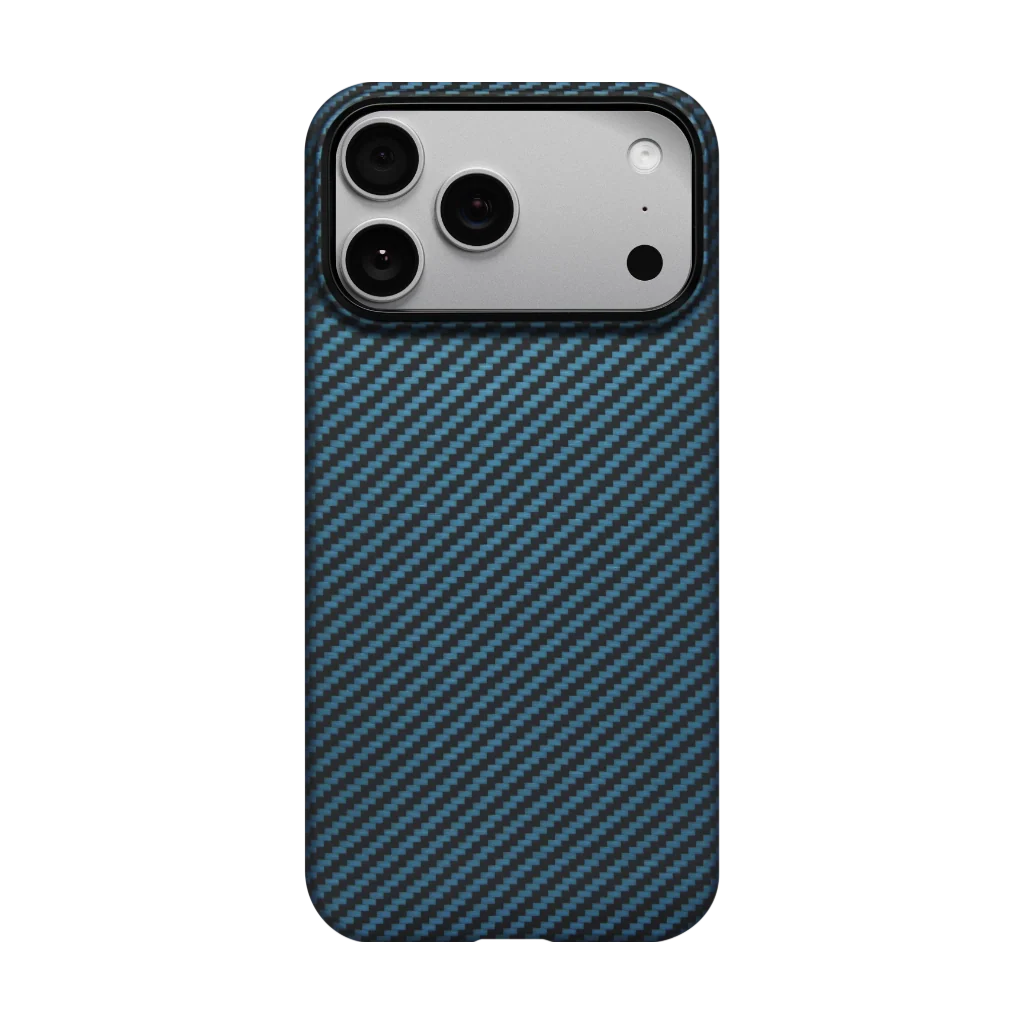 iPhone 17 Series Ultra Slim Case 1500D Black/Blue (Twill) (PitaTap™)