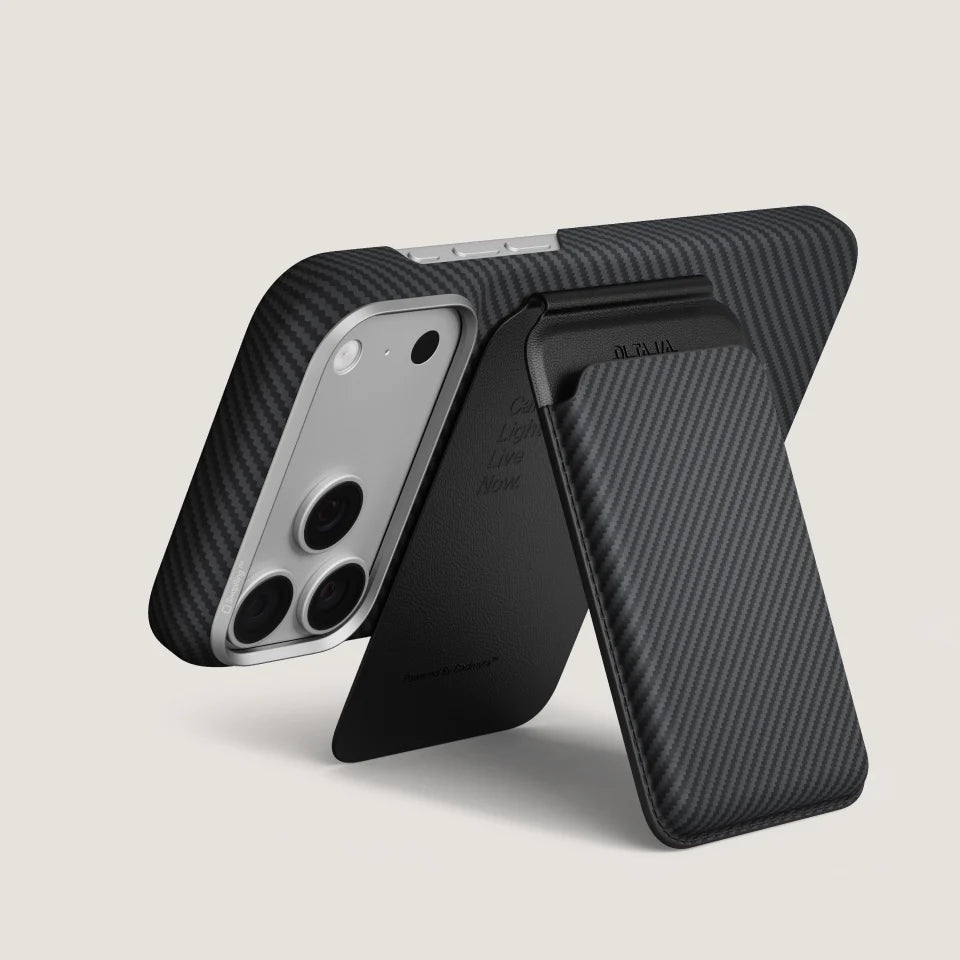 Magnetic Stand Woven Wallet